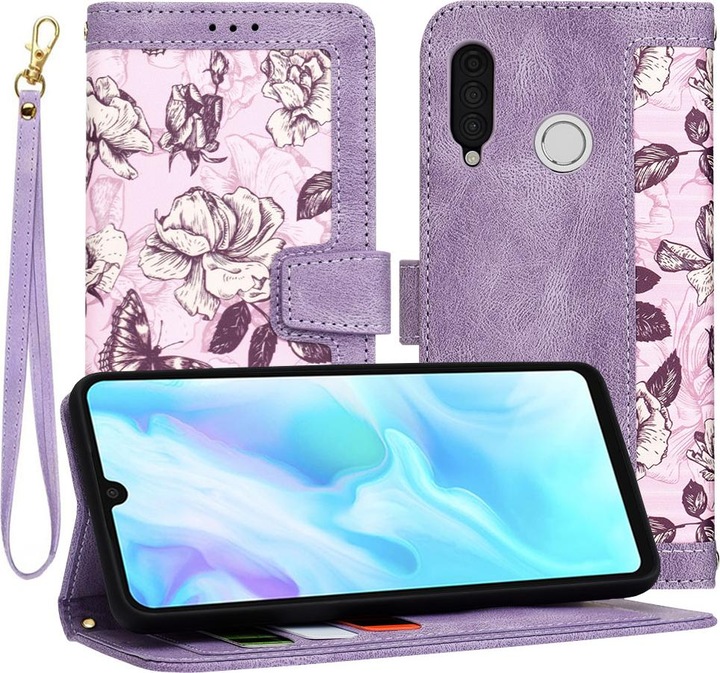 Actual product image Techsuit - FlipCraft - Huawei P30 Lite / P30 Lite New Edition - Mysterious Purple (Huawei P30 Lite, Huawei P30 Lite New Edition)