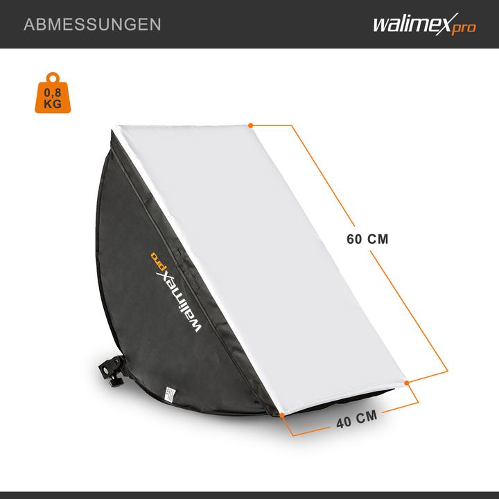 Immagine prodotto Walimex pro Softbox LED 45W 40x60cm Bi Colour (Soft box)
