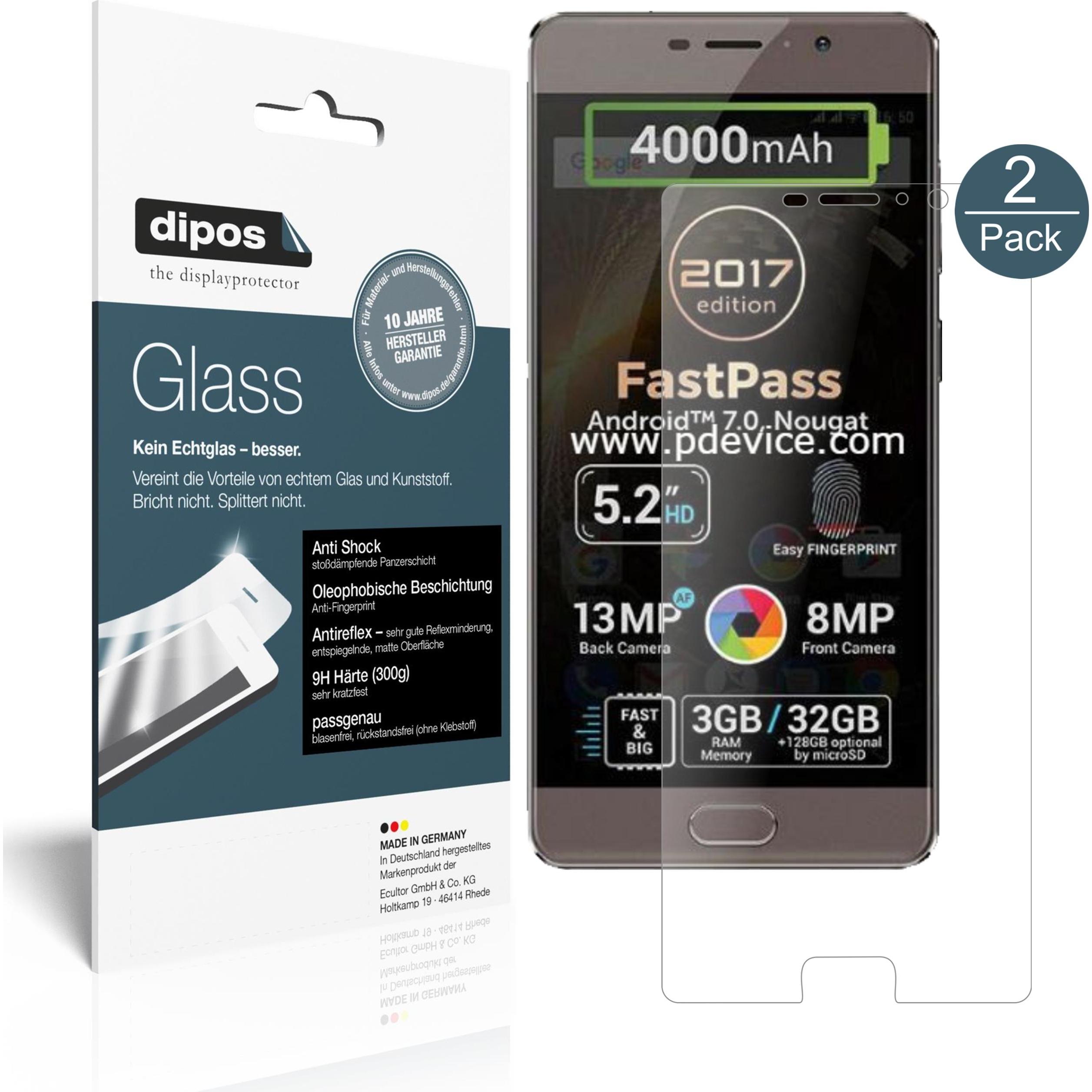 Dipos Displayschutz Anti-Shock (2 Stück, Allview P9 Energy Lite), Smartphone Schutzfolie, Transparent