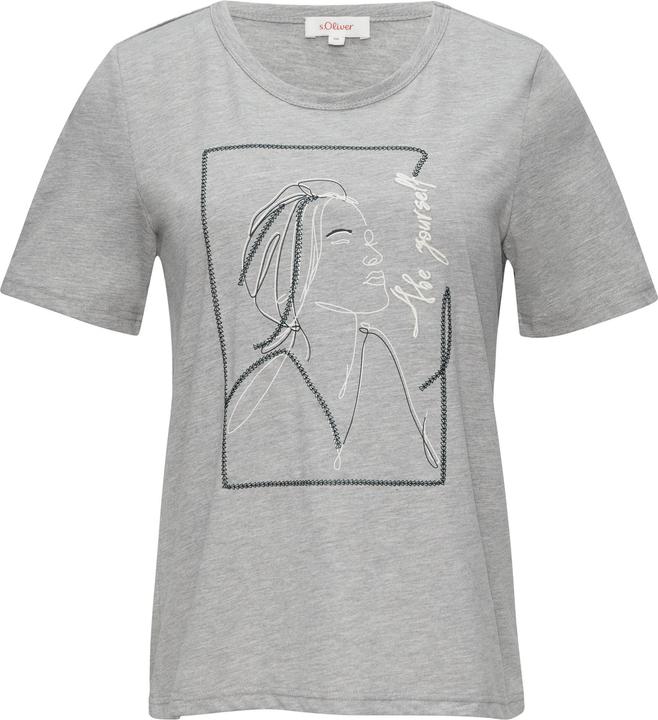 Actual product image S.Oliver T-Shirt T-Shirt mit Stickerei-Artwork (34)