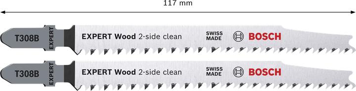 Produktbild Bosch Professional Zubehör EXPERT 'Wood 2-side clean' T 308 B Stichsägeblatt, 2 Stück