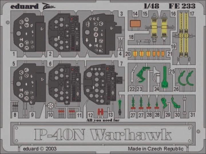 Actual product image Eduard P-40N Warhawk