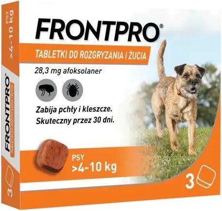 Frontpro Flea and tick tablets for dog (4-10 kg) - 3x 28 3mg (Chien)