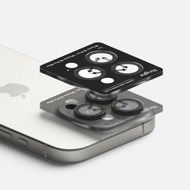 Produktbild Ringke Screen Protector for iPhone 16 Pro / 16 Pro Max CAMERA LENS FRAME GLASS 2 pack (2 Stk., Apple iPhone 16 Pro, Apple iPhone 16 Pro Max)