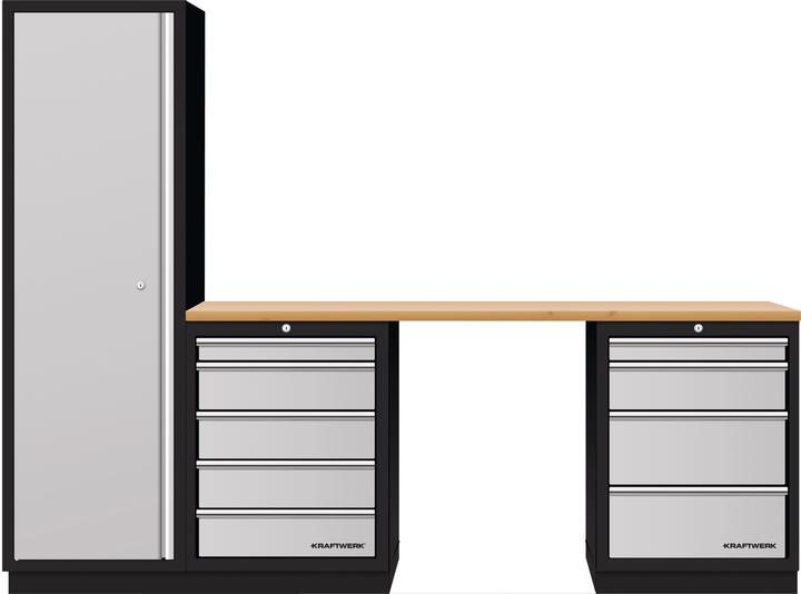 Kraftwerk Mobilio 3er Kombi, Hochschrank, Buche Multiplex (45.80 cm, 200 cm)