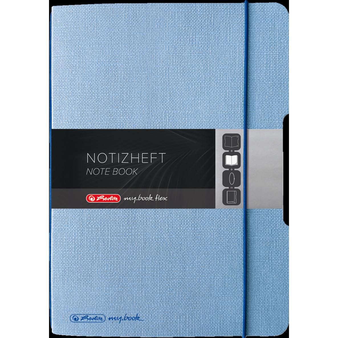 Herlitz, Heft + Block, 50033737 Notizbuch 40 Blätter (A6, Blanko, Harter Einband)