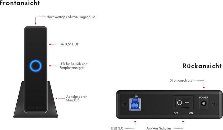 Productafbeelding Icy Box ext. 3,5" behuizing IB-377U3 (3.5")