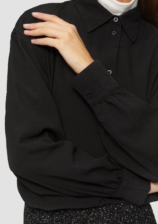 Image du produit s.Oliver Bluse Strukturierte Hemdbluse mit Raffung (40)
