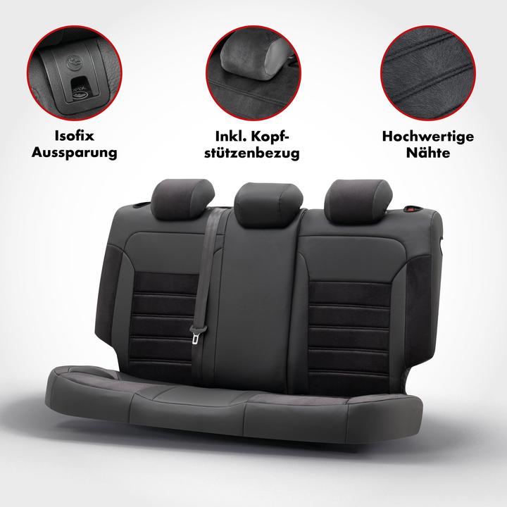 Image du produit Walser Housse de siège pour Fiat Grande Punto (199) 06/2005-aujourd'hui, 1 housse de banquette arrière