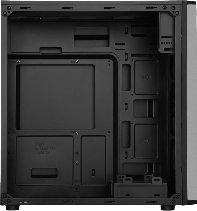 Actual product image Itek Boitier Moyen Tour ATX compatible Prime Dark + alimentation 500W (Noir) (mATX, ATX, Mini-ATX)