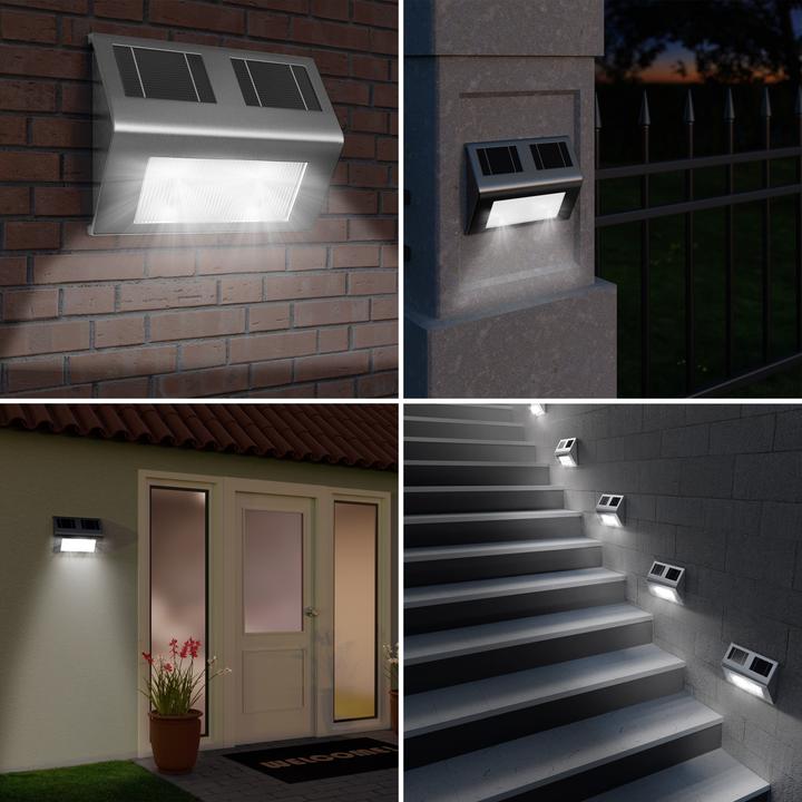 Actual product image Deuba 4x LED Solar Wall Light (800 lm, IP65)