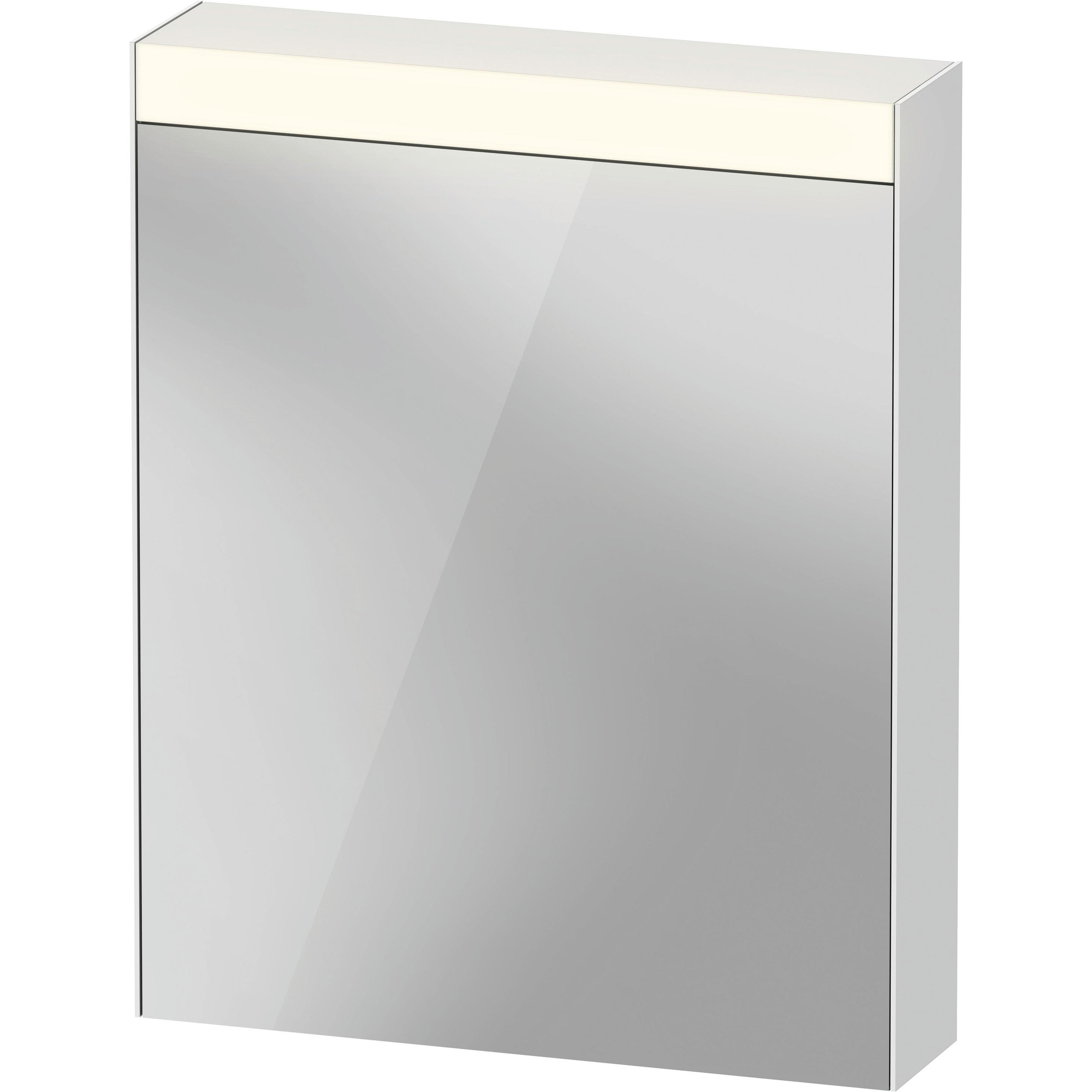 Duravit, Armadio a specchio, lumière et miroirs Best armoire de toilette avec éclairage, 1 porte à miroir, charnière à gauche