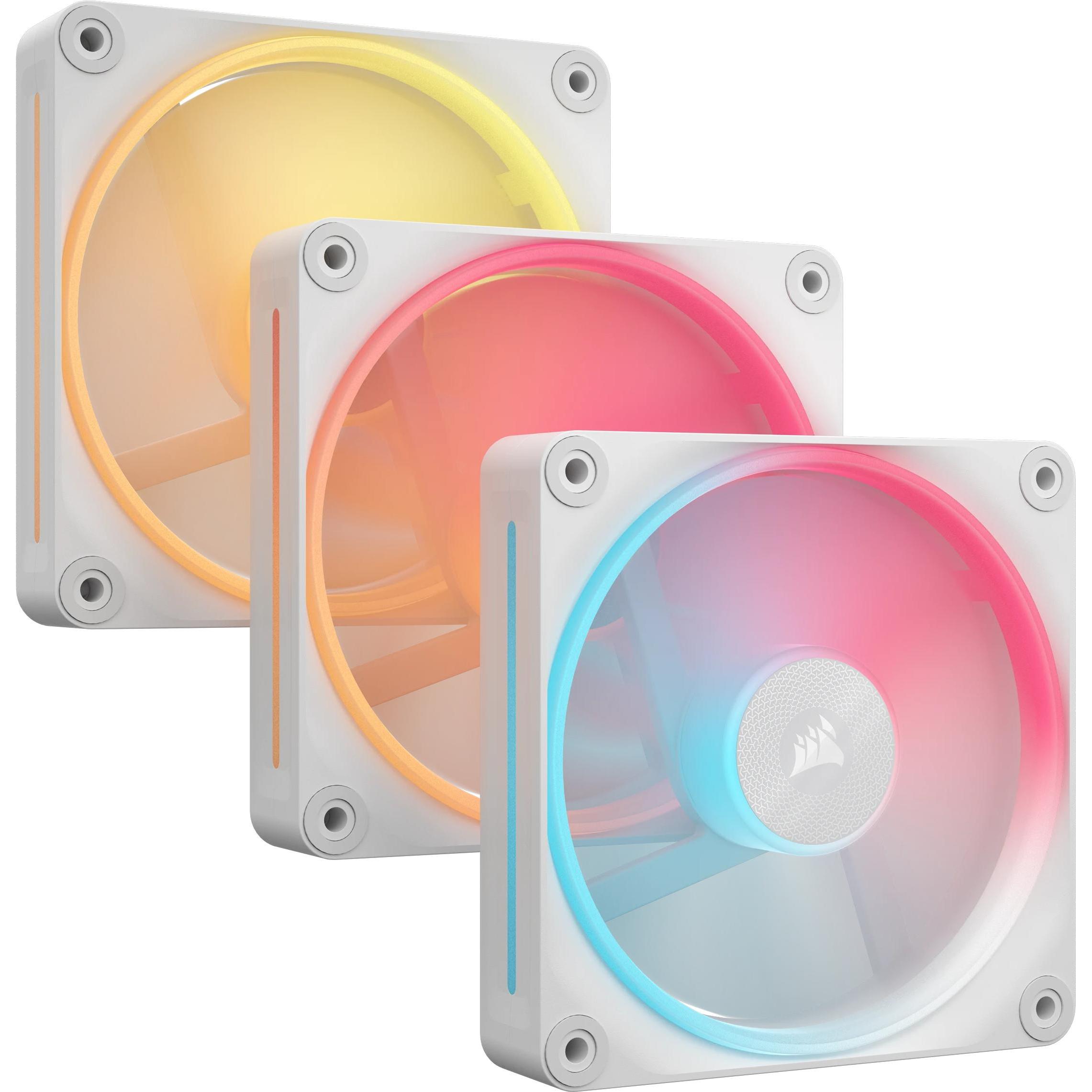 Corsair LX120-R (120 mm, 3x), Ventola PC, Bianco
