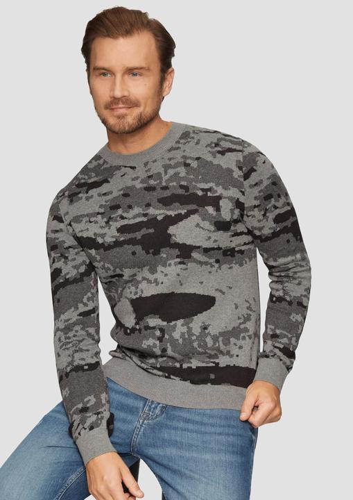 Produktbild S.Oliver Strickpullover Jacquard-Pullover aus Baumwollstrick (3XL)