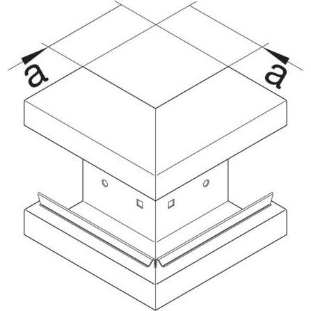 Thumbnail - Hager, Leitungsführung, TEH BRS651303VERZ AuÃeneck,BRS65130,Stahlbl,verz (8 cm)
