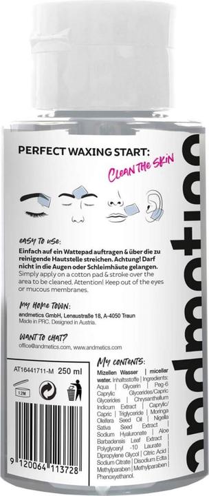 Produktbild Andmetics - Micellar Water Before Waxing