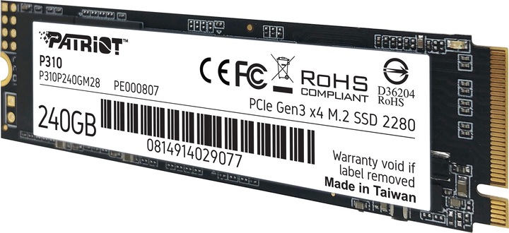 Produktbild Patriot P310 SSD 240 GB (240 GB, M.2 2280)