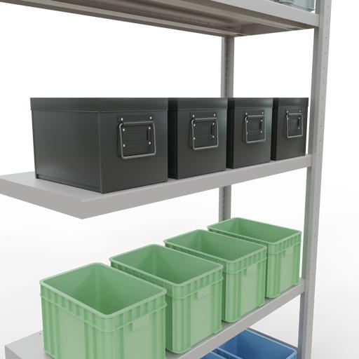 Immagine prodotto Schulte Lagertechnik MULTIplus250 sistema di alloggiamento aggiuntivo senza bulloni con bulloni di lunghezza