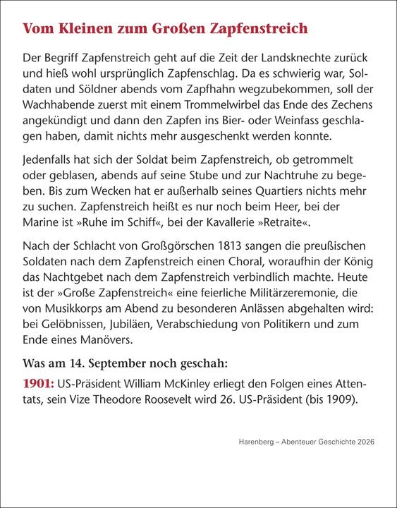 Actual product image Harenberg Abenteuer Geschichte Tagesabreisskalender 2026 - Menschen, Ereignisse, Epochen - von den Anfängen