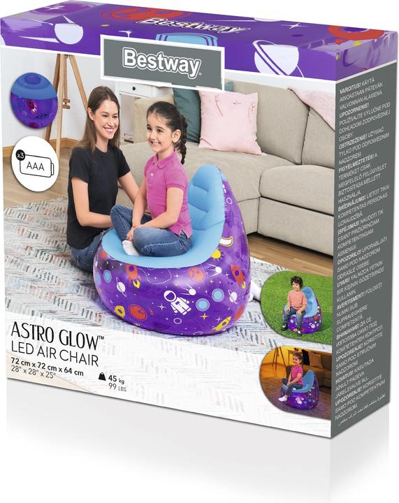 Image du produit Bestway Fauteuil gonflable à LED Astro Glow LED pour enfants