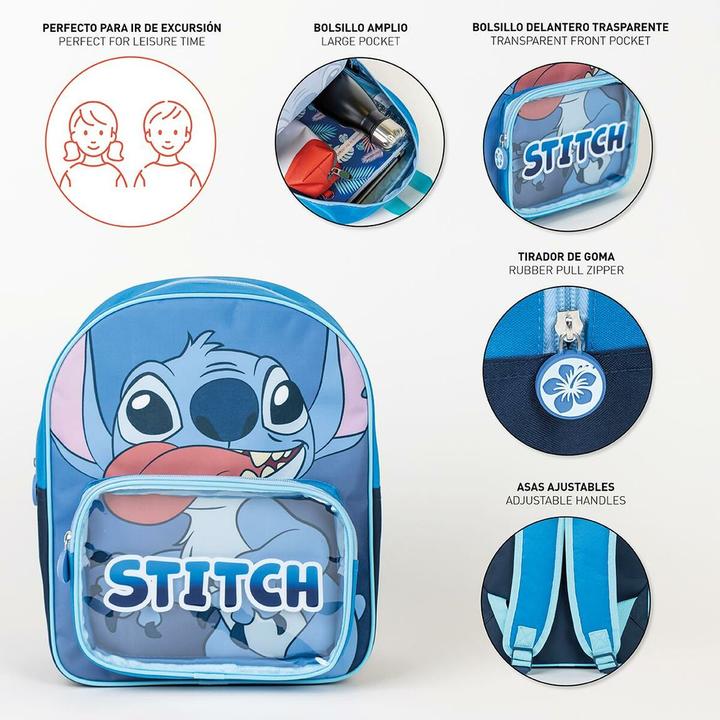 Produktbild Stitch Schulrucksack Blau 25 x 3 x 12 cm