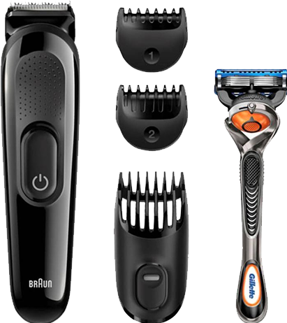 Produktbild Braun SK3000 Color Negro 4 en 1 + Gillette F5 ProGlide