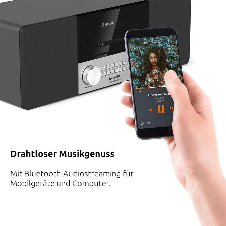 Produktbild TechniSat DigitRadio 3 ASA schwarz/silber (DAB+, FM, Bluetooth)