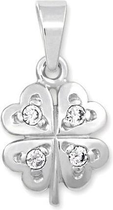 Brilio Pendentif en or blanc à quatre feuilles 249 001 00 371 07