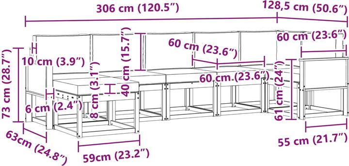 Produktbild vidaXL Outdoor-Sofa
