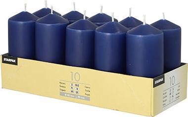Immagine prodotto Papstar Candele a colonna, 40 mm, blu scuro, confezione da 10 Diametro: 40 mm, Altezza: 90 mm, Tempo di (10 pz.)