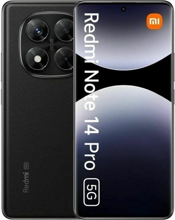 Actual product image Xiaomi Redmi Note 14 Pro 5G (256 GB, Midnight Black, 6.67", Dual SIM, 5G)