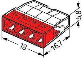 Produktbild Wago 4 Conductor Compact Pushwire Connector