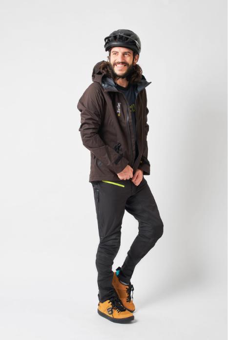 Actual product image dirtlej Trailscout Waterproof long trousers, black/lime, XXL (XXL)