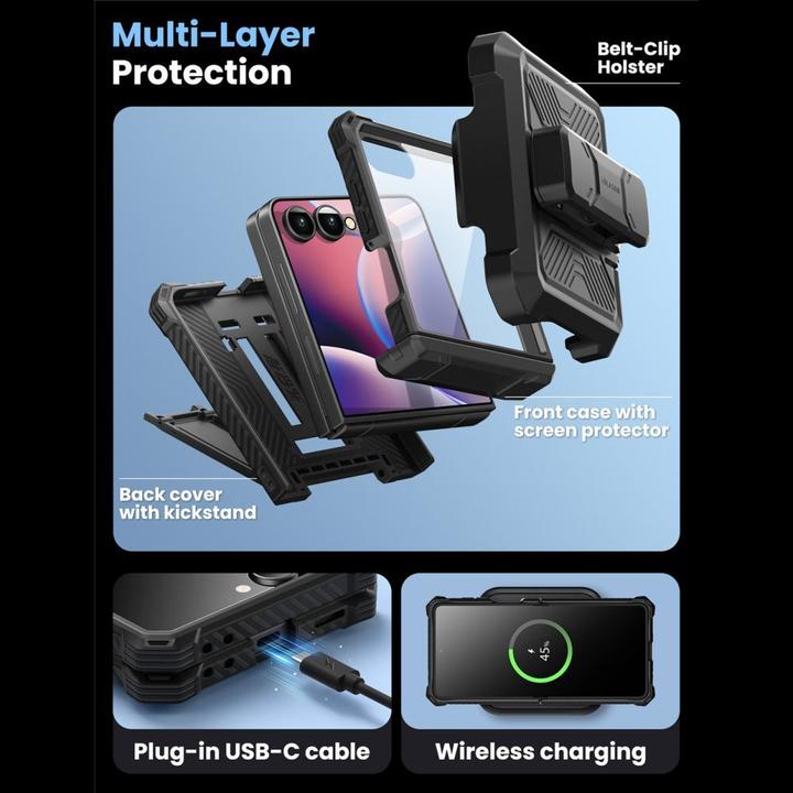 Produktbild Supcase IBLSN Armorbox Case für Samsung Galaxy Z Flip 7 - Schwarz (Samsung Galaxy Z Flip7)