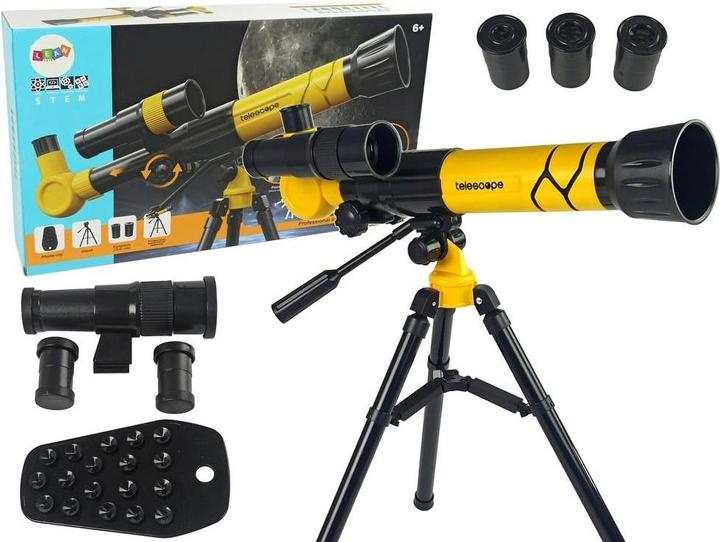 Actual product image Lean Toys Educational-scientific telescope with yellow handle