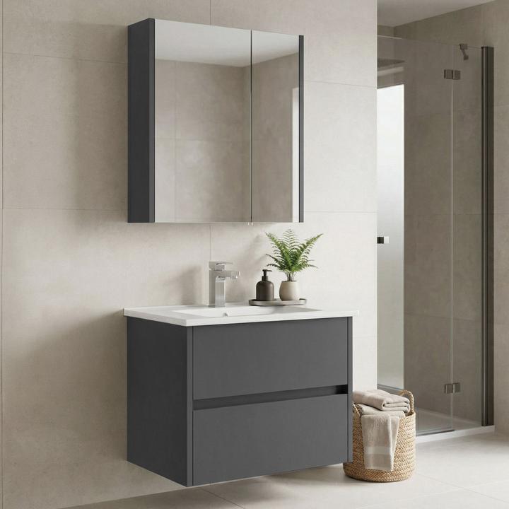 Produktbild Homitis Arno 65 Bathroom Cabinet With Sink & Mirror Set (2 Pieces)