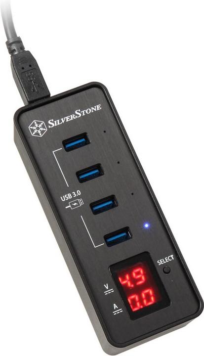 Silverstone SST-EP03 V2.0 4x USB 3.1 Gen1 HUB, black (Micro USB, 4 ports)