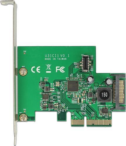 Produktbild Delock PCIe x4 auf 1x intern USB 3.1 Gen. 2