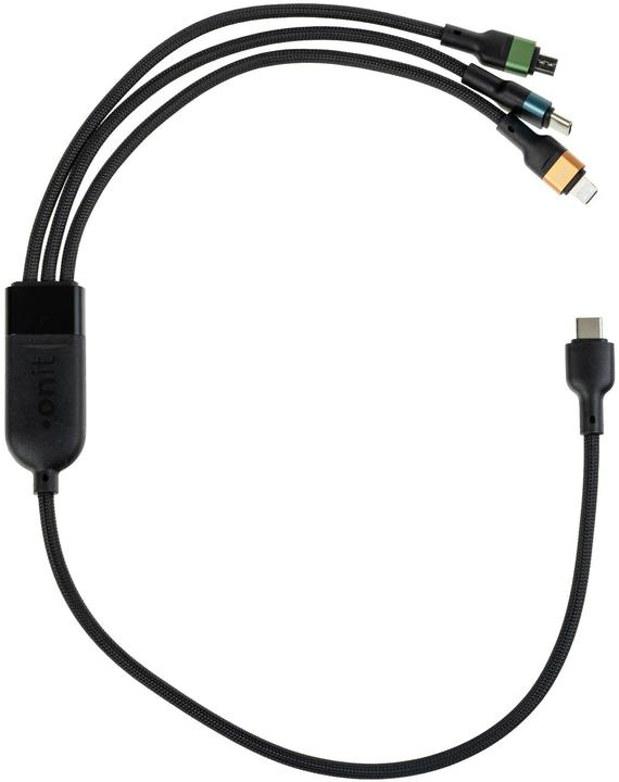Actual product image Onit USB 2.0-Kabel USB-C - Lightning/USB-C/Micro-USB B 0.5 m (0.50 m, USB 2.0, 100 W)