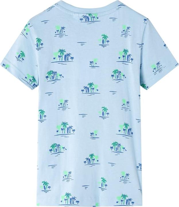 Image du produit vidaXL T-shirt enfant bleu clair 92,Composition : 100 % coton,Couleur (92)