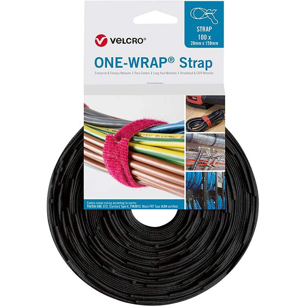 Velcro brand, Kabelbinder, Professional Markenkabelbinder (Kunststoffkabelbinder, 200 mm, 100 Stk.)