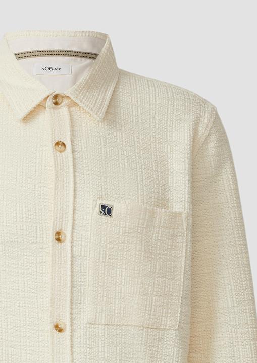 Immagine prodotto s.Oliver Hemd Overshirt in Bouclé-Optik mit Kentkragen (S)