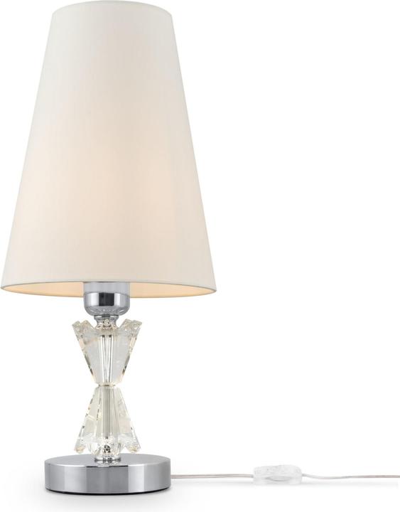 Produktbild Maytoni Florero klassische Tischleuchte E27 46cm Chrom Weiss Baumwolle (E27)
