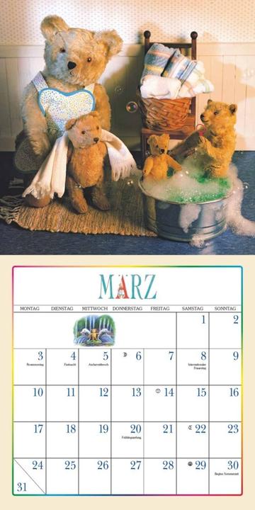 Actual product image The Teddy Bear 2025 - Brochure Calendar - Wall Calendar - Format 30 x 30 cm (30 x 30 cm, Hardcover, German)