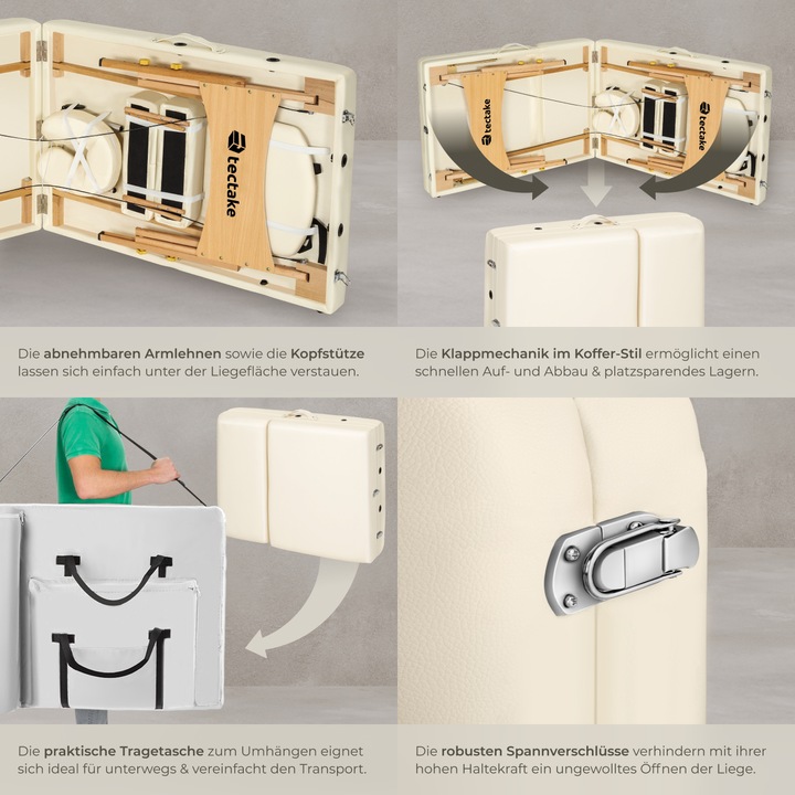Actual product image tectake 3 Zonen Massageliege-Set