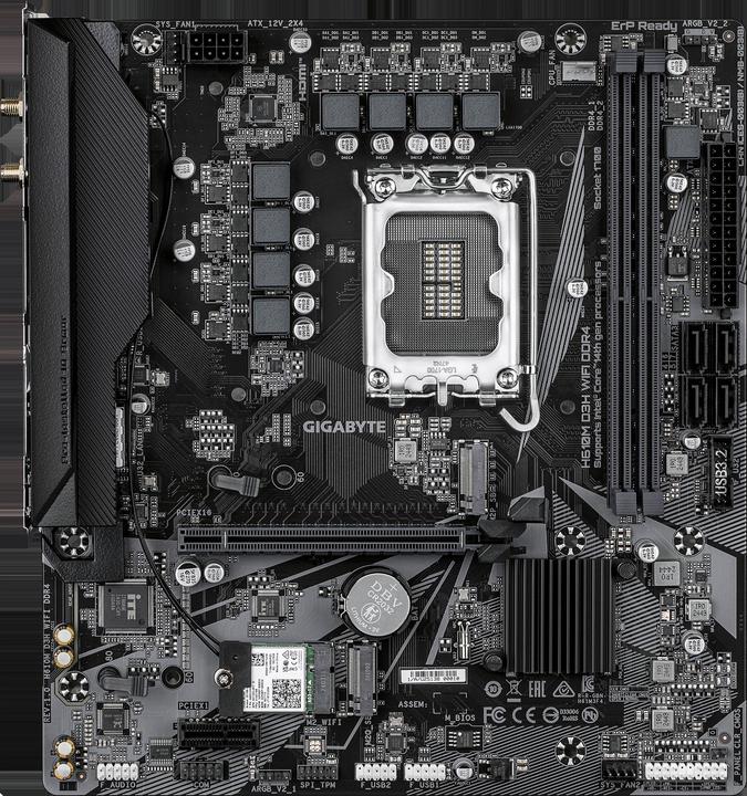 Immagine prodotto Gigabyte Scheda madre per processori Intel H610M D3H WIFI DDR4 (LGA 1700, Intel H610, mATX)