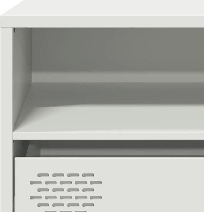 Produktbild vidaXL TV Schrank Lowboard Fernsehschrank Fernsehtisch Weiss Kaltgewalzter Stahl (135 x 39 x 43.5 cm)