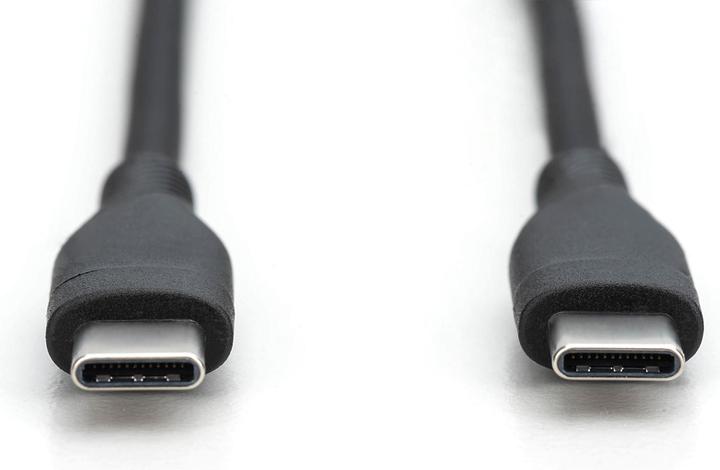 Produktbild Digitus USB-C Silikon Anschlusskabel, 1m, schwarz (1 m, USB 2.0, 60 W)