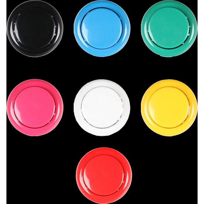 Joy-it Druckschalter Schwarz Arcadebutton, Taster + Schalter, Schwarz