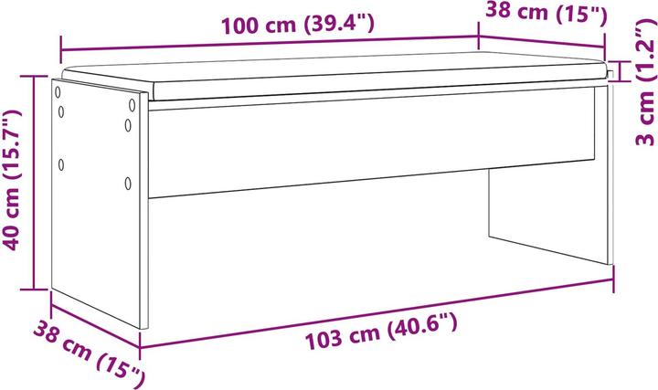 Produktbild vidaXL Flurbank (38 cm)